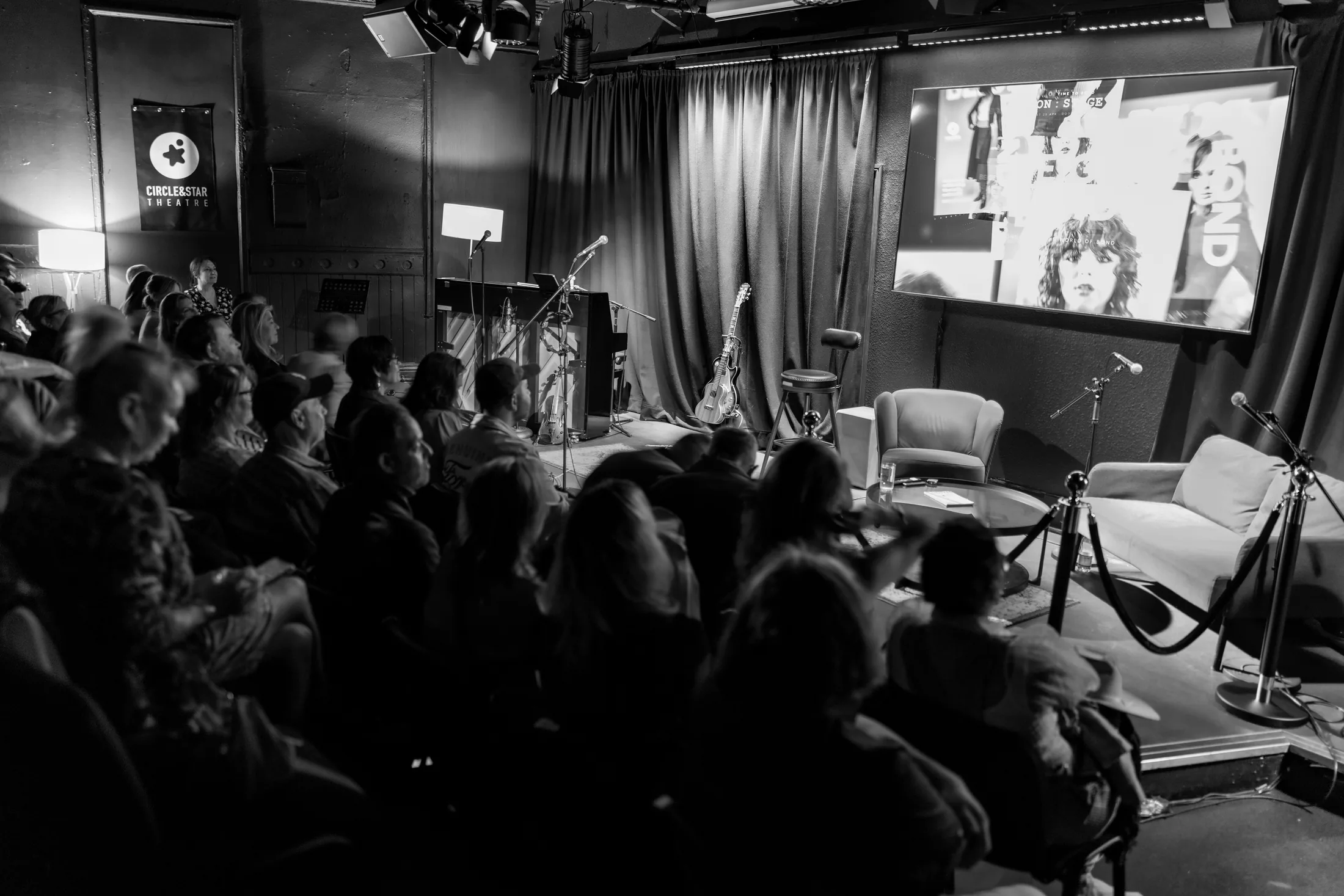 The Circle & Star room, audience in silhouette